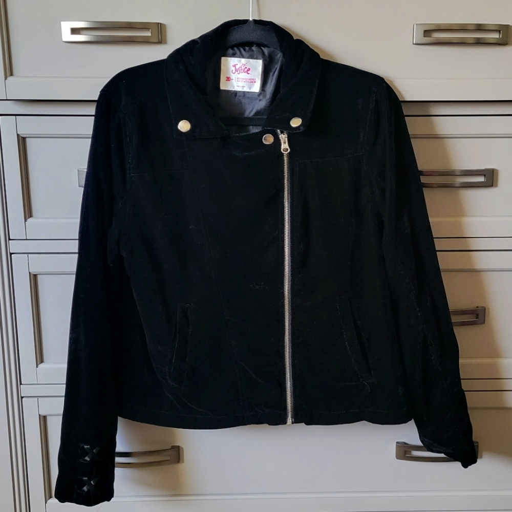 Justice velvet jacket